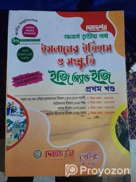 অনার্স ৩য় বর্ষের ইসলামের ইতিহাস ও সংস্কৃতির দিকদর