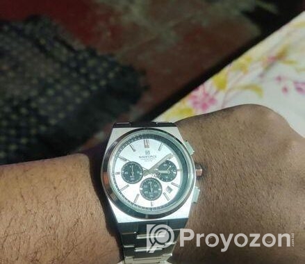 Naviforce 8048 Ch – Sliver White For Men