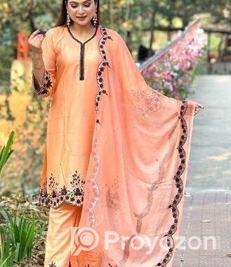 Embroidery Cotton Three Piece