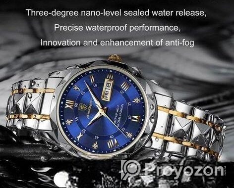 POEDAGAR 615 Diamond Cut Watch For Men