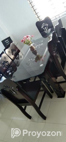 ডাইনিং টেবিল সূর্যমুখী সলা মডেল ৬চেয়ার