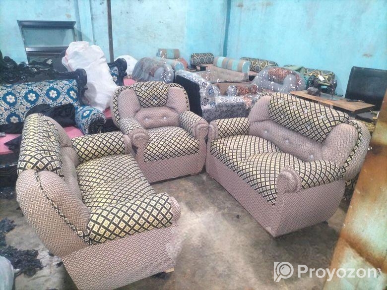 ২+২+১–৫সিট ডায়মন্ড গদি সোফা 🇧🇩