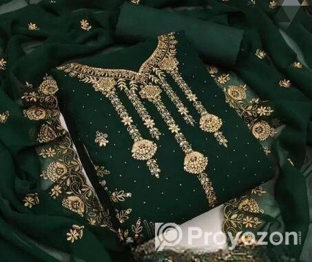 Embroidary Georjet Three Piece