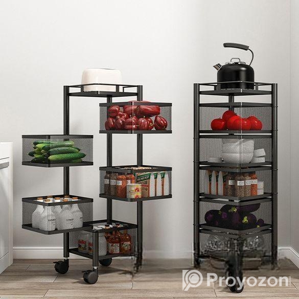 5 Layer Square / Round Shaped Kitchen Rack :