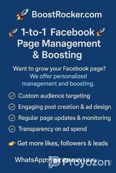Facebook Page Management & Boosting