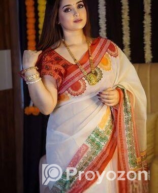 Semi Mosline Silk Saree with Blouse Pieces