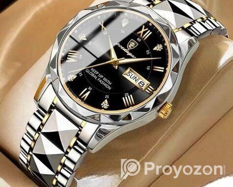 POEDAGAR 615 Diamond Cut Watch For Men