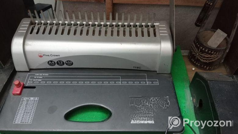 স্পাইরাল বাইন্ডিং মেশিন Spiral Binding Machine