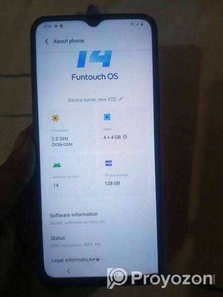 Vivo Y22 4+4/128 (Used)