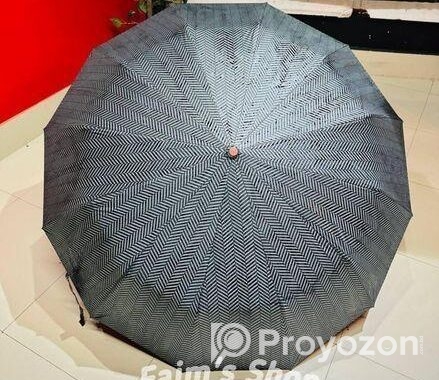 Premium 12-Ribs Wooden Handle Umbrella – Stylish &