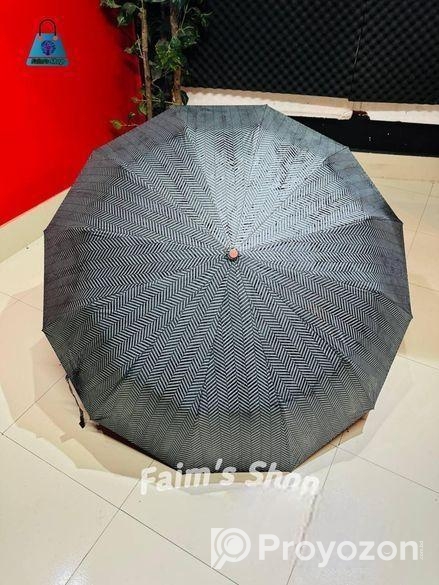 Premium 12-Ribs Wooden Handle Umbrella – Stylish &