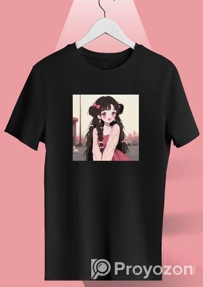 Ladies Premium Full Cotton Half Sleeve T-shirt – D