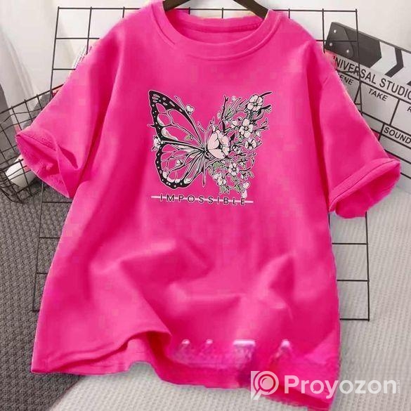 Ladies Premium Full Cotton Half Sleeve T-shirt – D