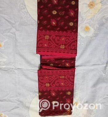 Half Silk Jamdani Pattern Saree