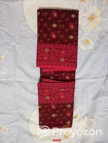 Half Silk Jamdani Pattern Saree