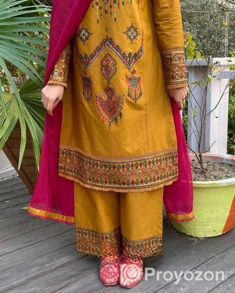 Sequence Embroidery Three Piece