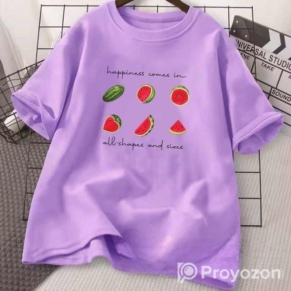 Ladies Premium Full Cotton Half Sleeve T-shirt – D