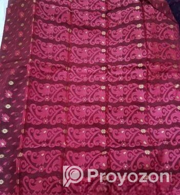 Half Silk Jamdani Pattern Saree