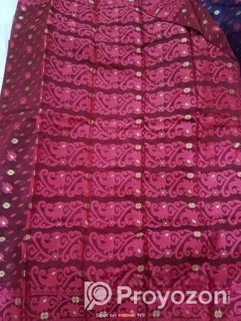 Half Silk Jamdani Pattern Saree