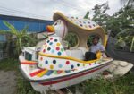 FRP MICKY MOUSE PADDLE BOAT