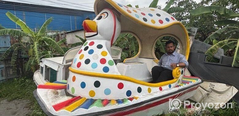 FRP MICKY MOUSE PADDLE BOAT