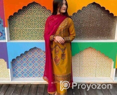 Sequence Embroidery Three Piece