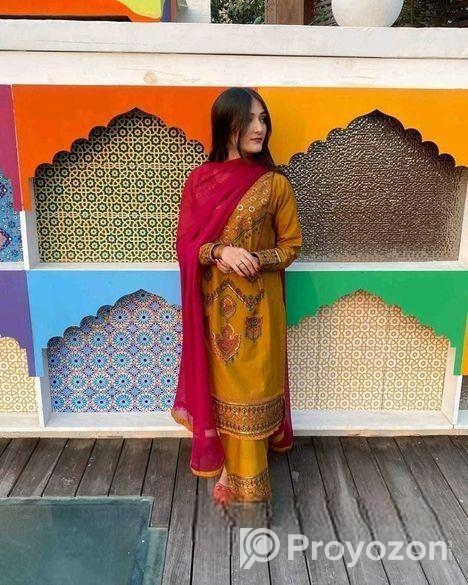 Sequence Embroidery Three Piece