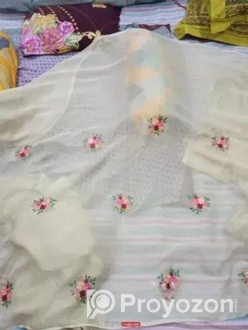 Chiffon embroidery saree