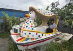 FRP MICKY MOUSE PADDLE BOAT