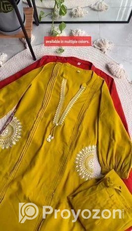 Ethnic Embroidered Cotton Kurta Set 2 Pics (dual C