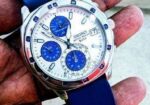 SEIKO Chrono Watch Beautiful Blue  White  Dial