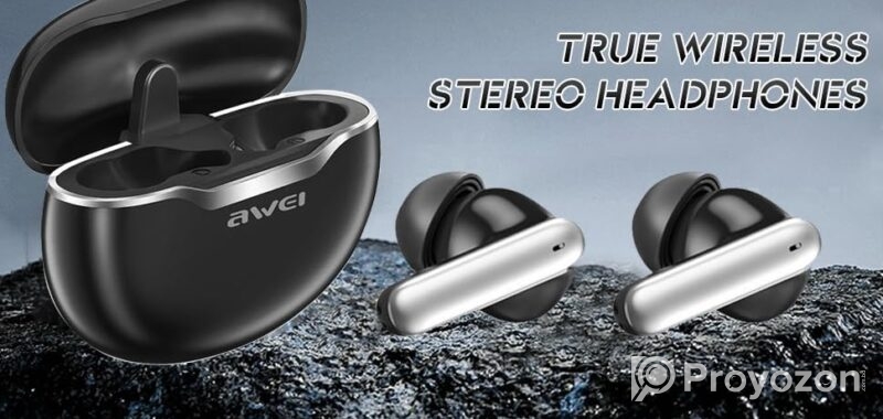 Awei T50 Wireless Headphones Bluetooth 5.3 Earbuds With Mic