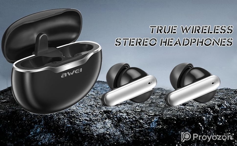 Awei T50 Wireless Headphones Bluetooth 5.3 Earbuds With Mic