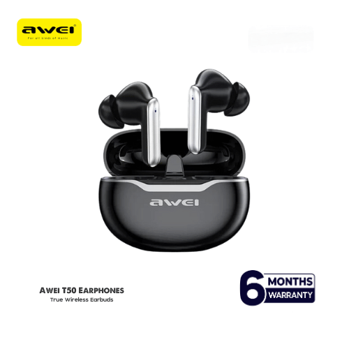 Awei T50 Wireless Headphones Bluetooth 5.3 Earbuds With Mic
