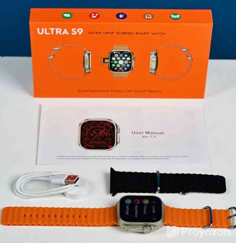 Ultra S9 5G Android Dual Camera Sim Supported Smart Watch 8-128