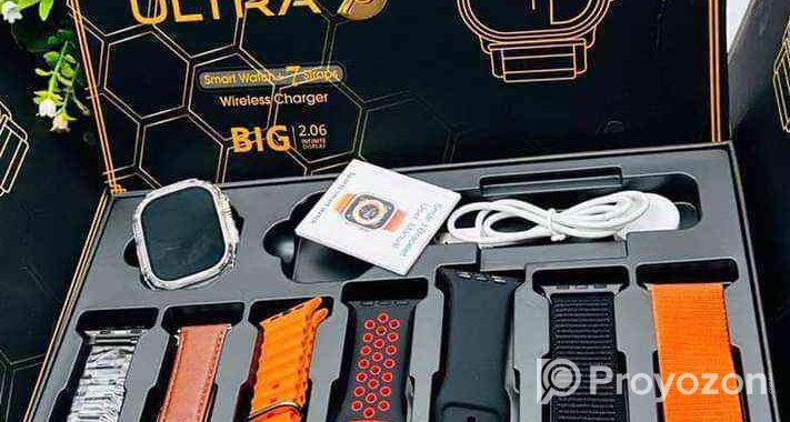 DT900 Ultra 9 Smart Watch (Strap 7+1 cover ) ( Golden Color Editi