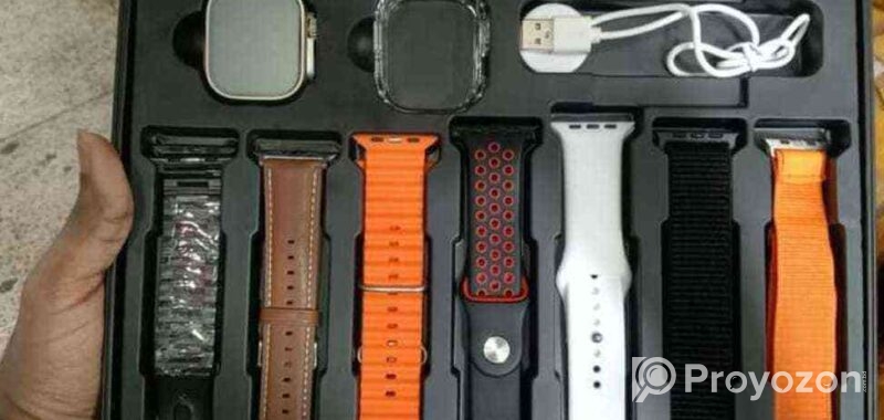 DT900 Ultra 9 Smart Watch (Strap 7+1 cover ) ( Golden Color Editi
