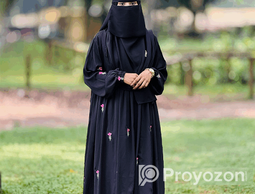 Rose Embroidery Abaya