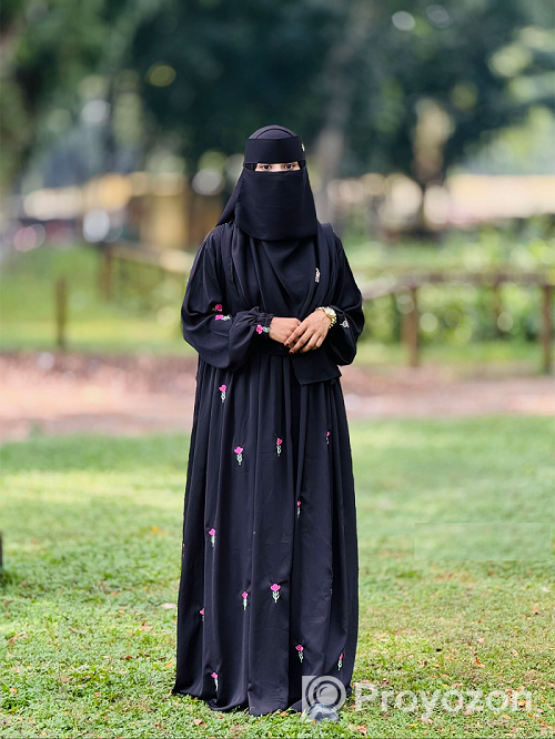 Rose Embroidery Abaya