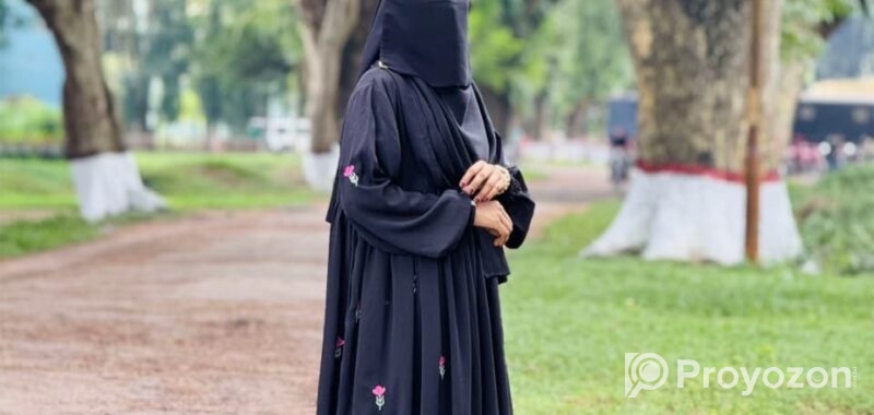 Rose Embroidery Abaya