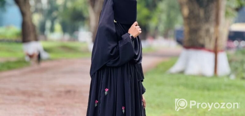 Rose Embroidery Abaya