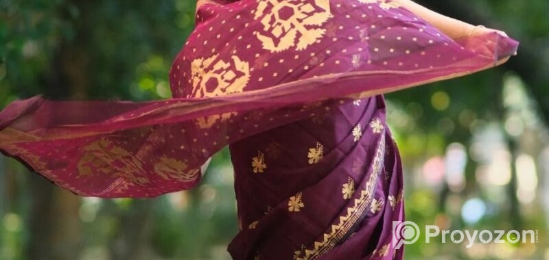 Semi Moslin Sharee with Blouse Piece