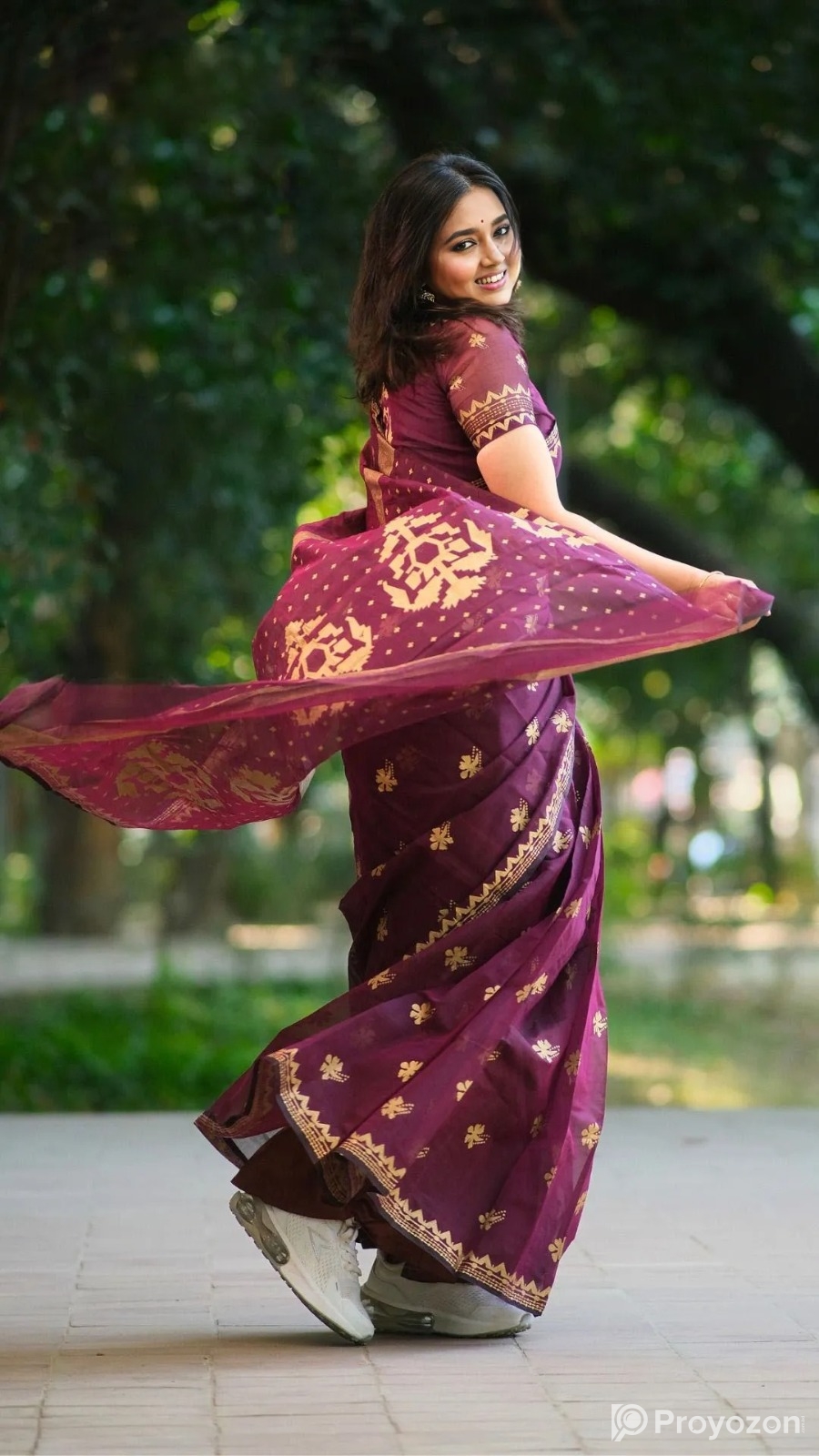 Semi Moslin Sharee with Blouse Piece