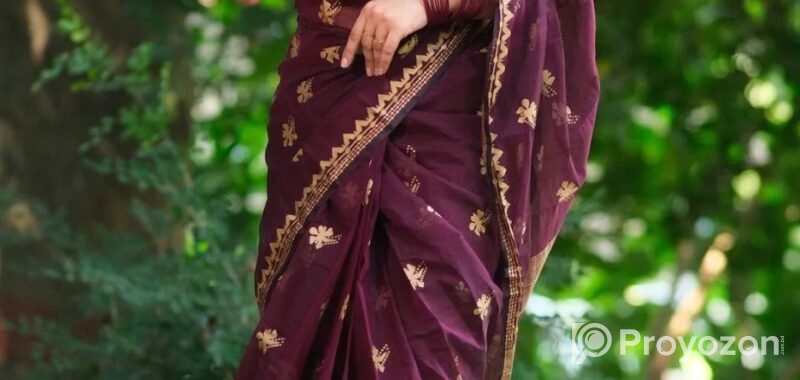 Semi Moslin Sharee with Blouse Piece