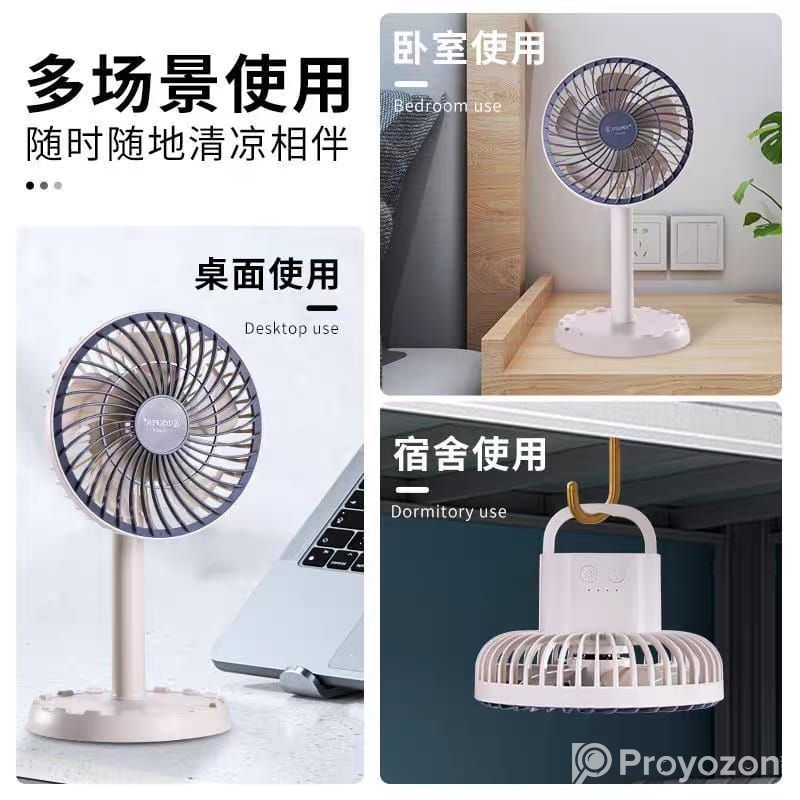 JYSUPER JY-2218 Mini Charger Fan এক চার্জে চলবে 10 ঘণ্টা  Batte