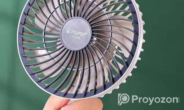 JYSUPER JY-2218 Mini Charger Fan এক চার্জে চলবে 10 ঘণ্টা  Batte