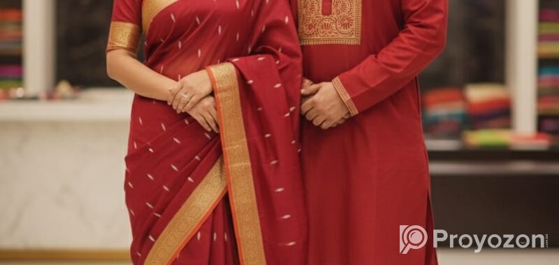 Sharee Panjabi Couple with Blouse Piece