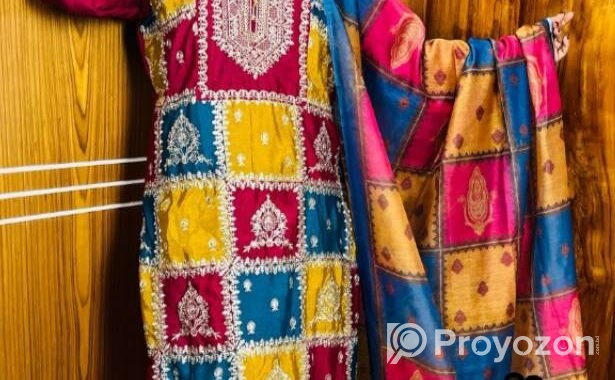 Georgette Embroidery Three Piece