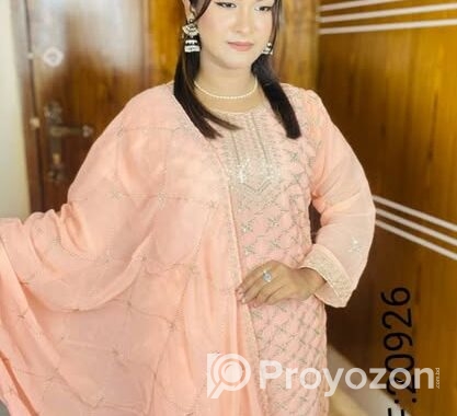 Georgette Embroidery Three Piece