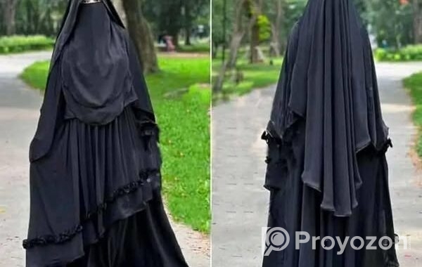 আয়েশা বোরকা সেট হিজাব নিকাবসহ